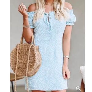 Hazel and Olive Baby Blue Floral Dress